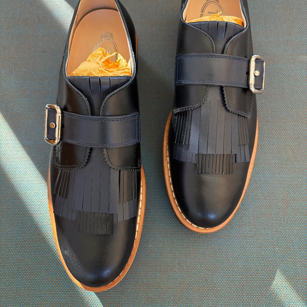 TOD'S Platform Wingtip Oxford Loafer  SIZE 39